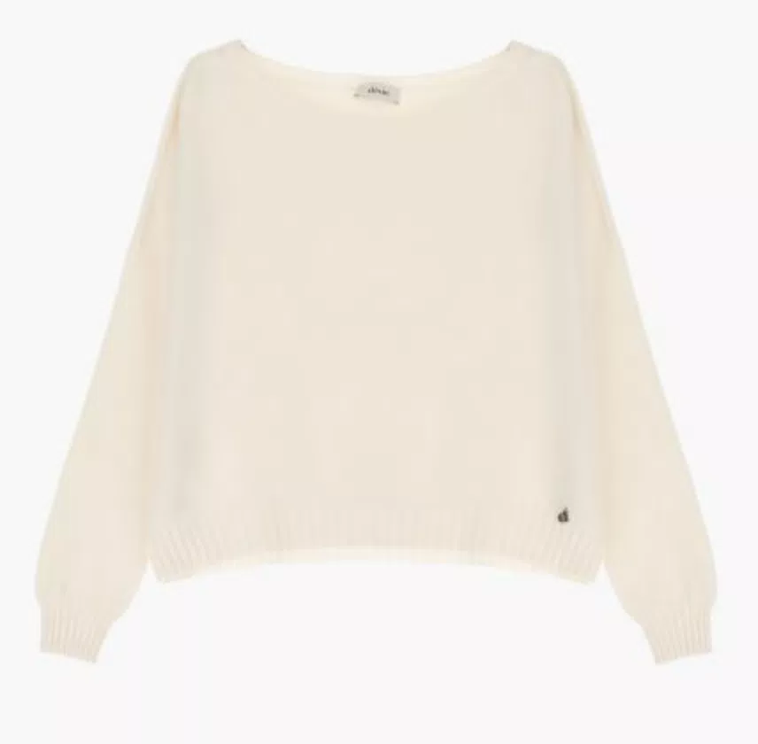 Pullover monocolour con scollo a barca (-50% di sconto)
