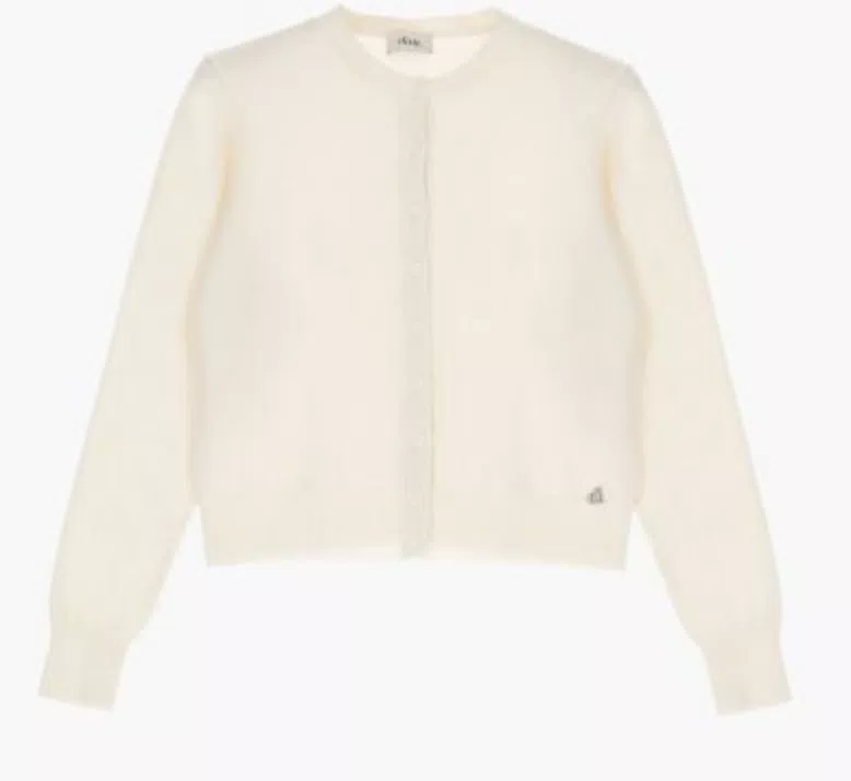 Cardigan girocollo monocolour con bottoni tono su tono (-50% di sconto)