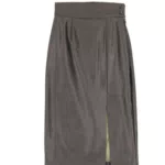 Gonna midi a tubino monocolour con spacco (-60% di sconto)