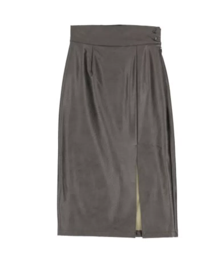 Gonna midi a tubino monocolour con spacco (-60% di sconto)