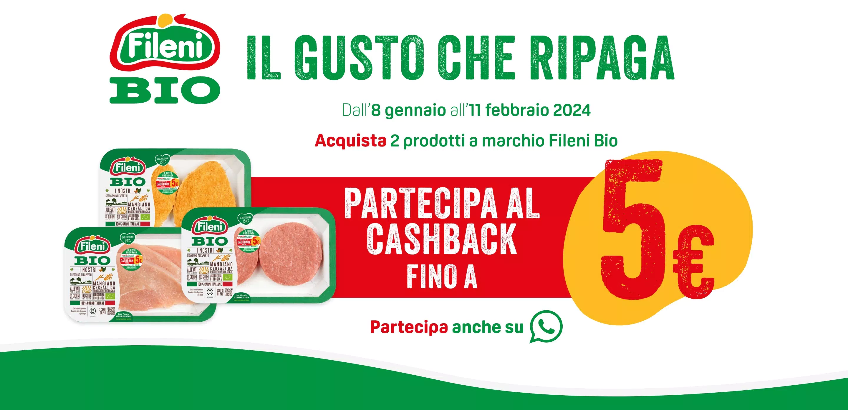 Cashback Fileni “Il gusto che ripaga”: ricevi 5€ di rimborso