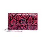 Borsa pochette stampa pitone
