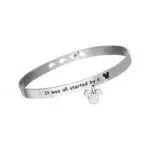 Bangle Lady Message Acciaio Rosato Disney e Cristalli