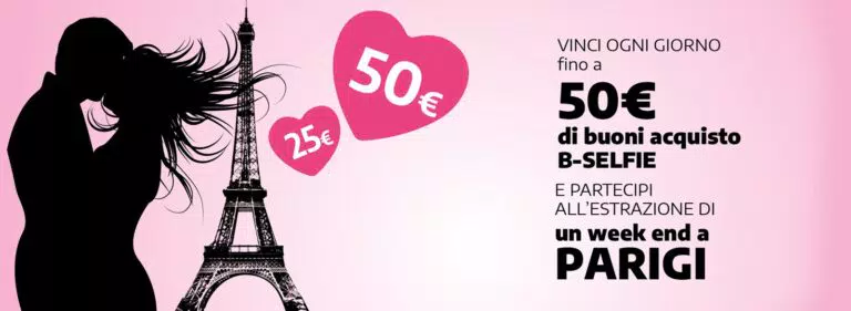 Concorso “Valentine’s Days” di BSELFIE: vinci buoni shopping fino a 50€