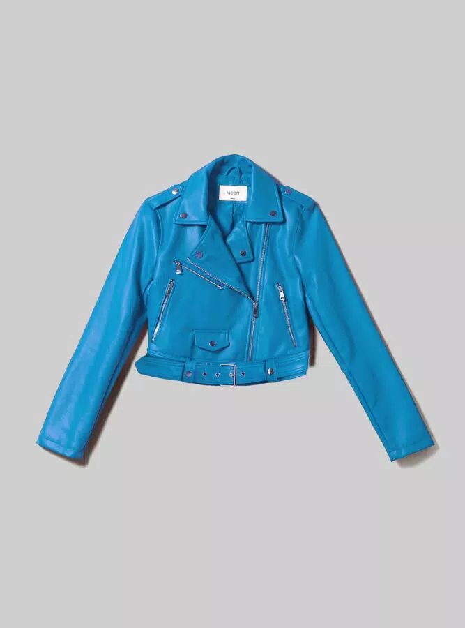 Giubbotto biker effetto pelle (-65% di sconto)