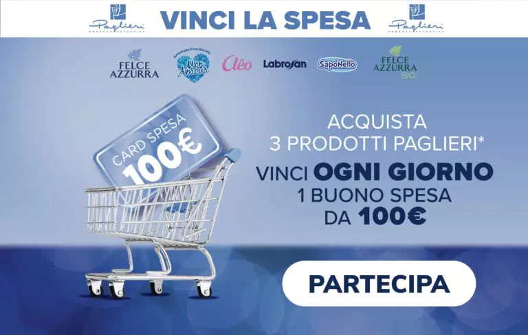 Vinci la spesa con Paglieri: vinci ogni giorno buono spesa da 100€