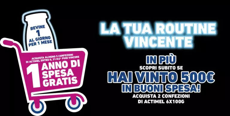 “Actimel Vinci un Anno di Spesa”: come partecipare al concorso