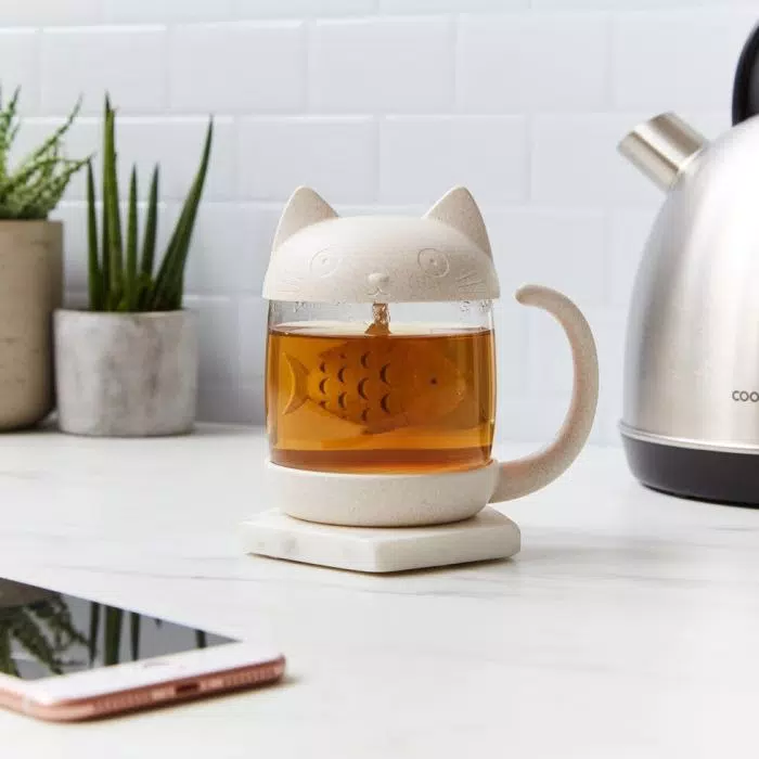 Tazza da Tè Gatto con Infusore Pesce (-25% di sconto)