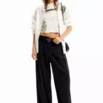 Pantaloni ampi sartoriali Desigual