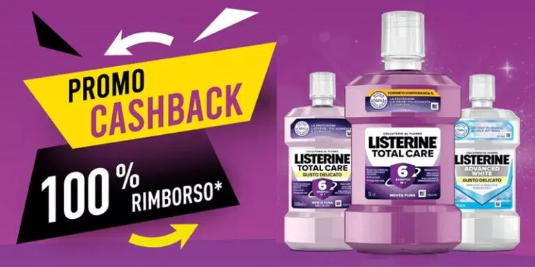 Promo Cashback 100% rimborso Listerine 2024