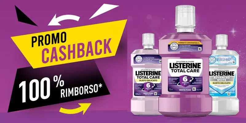 Promo Cashback 100% rimborso Listerine 2024