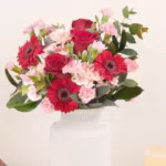 Mazzo Anima gemella: rose e gerbere