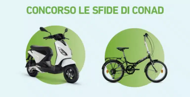 Concorso “Le sfide di Conad” 2024: vinci biciclette Atala e scooter Piaggio
