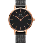 Orologio al quarzo in acciaio Ashfield - 24 mm - Nero e dorato rosa