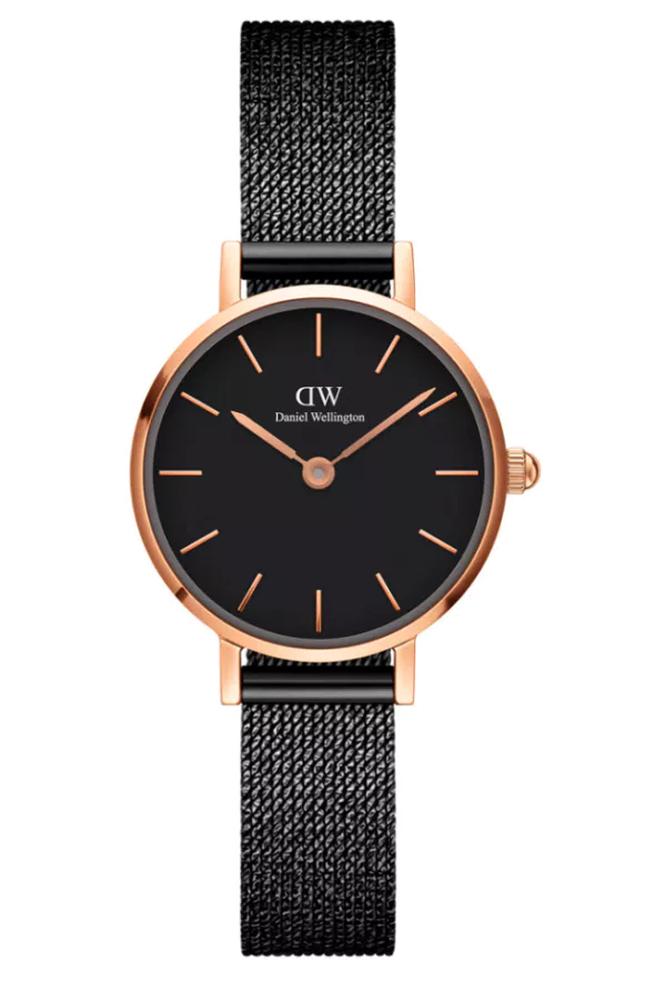 Orologio al quarzo in acciaio Ashfield - 24 mm - Nero e dorato rosa