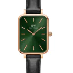 Orologio al quarzo in pelle Forest Daniel Wellington - 20 x 26 mm - Nero e dorato rosa
