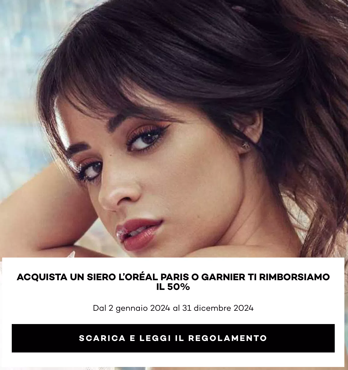Cashback “Acquista un siero L’Oréal Paris o Garnier e ti rimborsiamo il 50%”