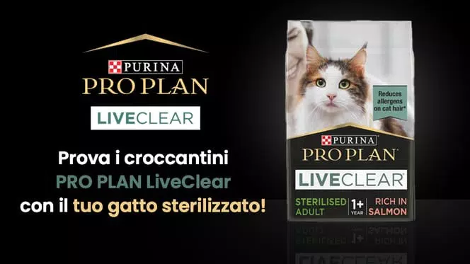 Diventa tester dei croccantini Purina Pro Plan LiveClear Sterilised Adult