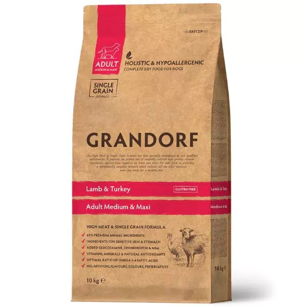 Grandorf Dog Adult Medium/Maxi Hypoallergenic Agnello e Tacchino