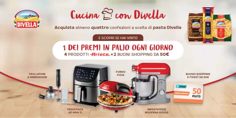 Concorso “Cucina con Divella”: vinci elettrodomestici Ariete