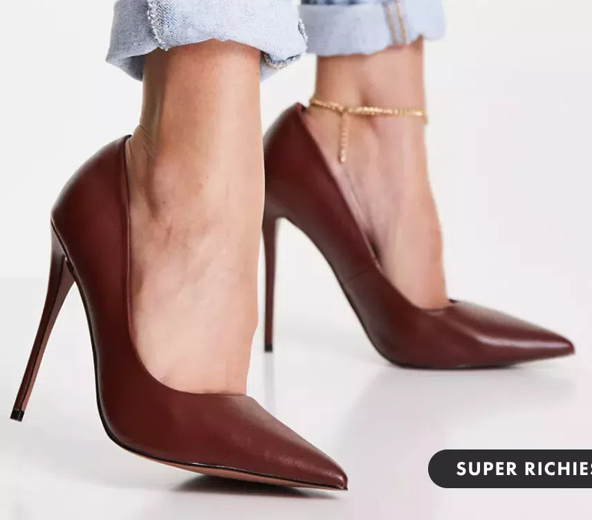 ASOS DESIGN - Passion - Scarpe décolleté color cioccolato con tacco a spillo