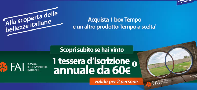 Concorso Tempo: vinci tessere annuali al FAI per 2 persone