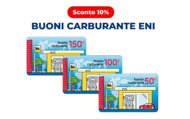 Buoni carburante Eni scontati: risparmia il 10% da Esselunga