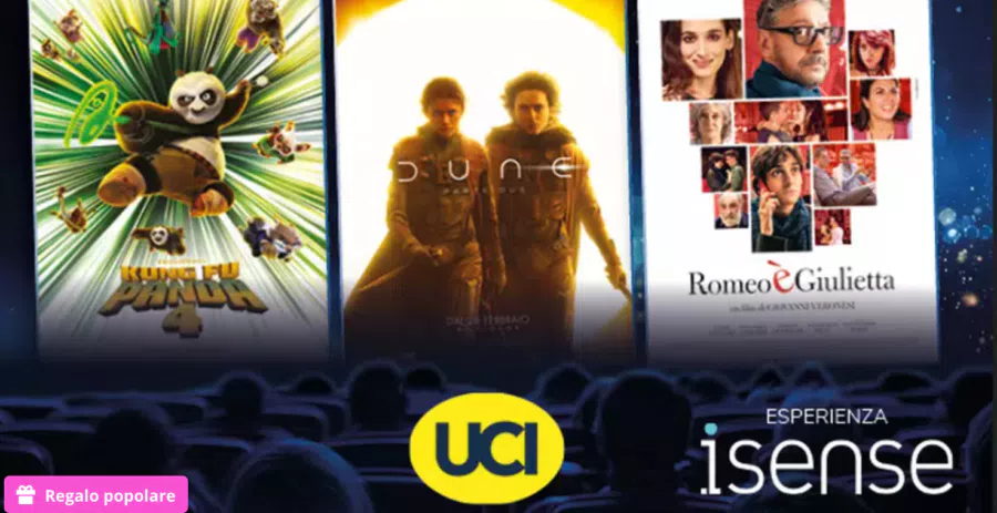 UCI Cinemas: 3 o 5 biglietti validi tutti i giorni su tutta la programmazione nelle sale UCI