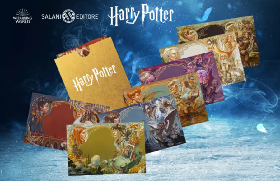 Un set di cartoline di Harry Potter omaggio
