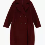Cappotto lungo oversize doppiopetto monocolour con revers classici