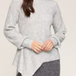 MAGLIA DOLCEVITA ASIMMETRICA MISTO ALPACA
