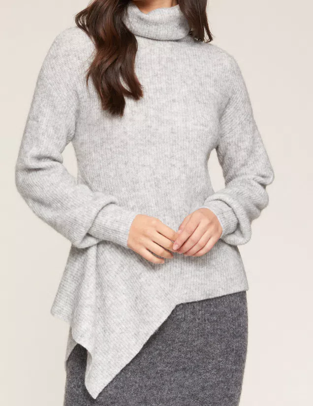 MAGLIA DOLCEVITA ASIMMETRICA MISTO ALPACA