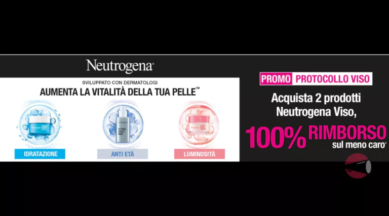 Cashback Neutrogena: 100% rimborso sul meno caro