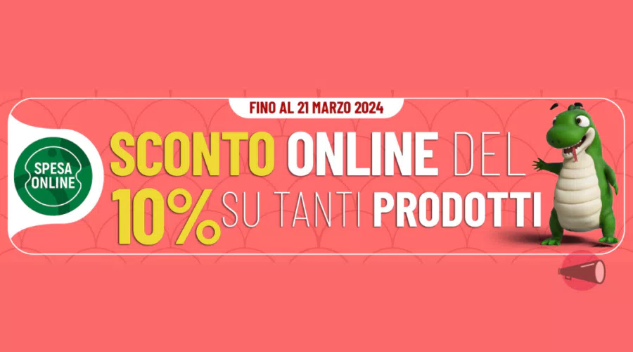 Promo Spesa Online: 10% di sconto su tanti prodotti