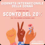 Sconto del 20% per la Festa della Donna