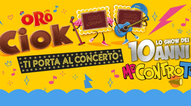 Oro Ciok ti porta al concerto: vinci gratis 200 biglietti per lo show dei 10 anni dei Me contro Te