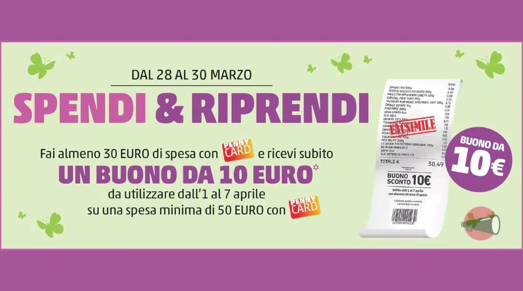 Buono sconto 10€ Penny Market