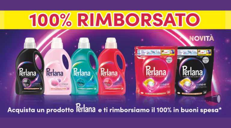 100% rimborsato in buoni spesa con Perlana
