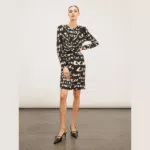 VESTITO CORTO DRAPPEGGIATO STAMPATO