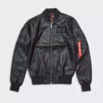 Bomber MA-1 VF In Pelle Nero
