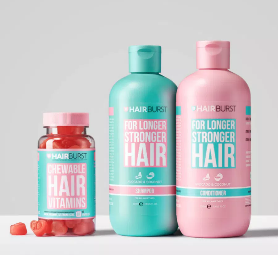 Set di Shampoo e Balsamo per Capelli più Lunghi e Forti e Vitamine Gommose